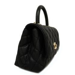 Chanel Handbag Matelasse Chain Shoulder Caviar Skin Black Ladies