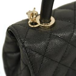 Chanel Handbag Matelasse Chain Shoulder Caviar Skin Black Ladies