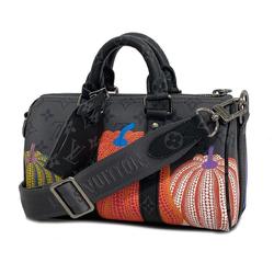 Louis Vuitton Handbag Monogram Eclipse Reverse LVxYK Keepall Bandouliere 25 M46437 Black Men's