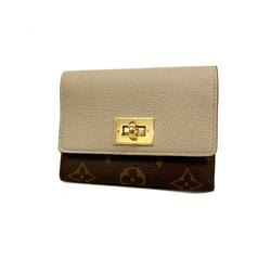 Louis Vuitton Tri-fold Wallet Monogram Portefeuille Victorine M82398 Brown Beige Women's