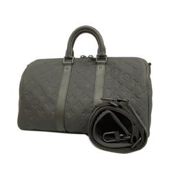 Louis Vuitton Boston Bag Monogram Taurillon Keepall Bandouliere 35 M22765 Black Men's
