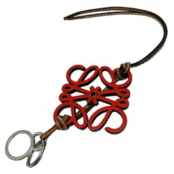 LOEWE Anagram Keychain Key Charm Bag C621232X83 Calf Leather Red Brown Men Women