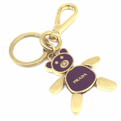 PRADA Prada Bear Keychain Bag Charm GP Gold Accessory Key Ring Ladies Men's Unisex