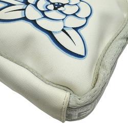 CHANEL Sportsline Camellia Shoulder Bag Nylon Canvas Ivory No. 10 Women's Men's