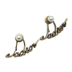 Christian Dior DIOR J'ADIOR Earrings Pearl Gold GP Plated Accessories Ear Women's