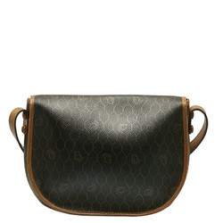Christian Dior Dior Honeycomb Shoulder Bag Brown PVC Leather Women's