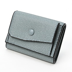 Valextra Compact Purse Trifold Wallet V8L26-028 Soft Calfskin Blue Gray S-155225