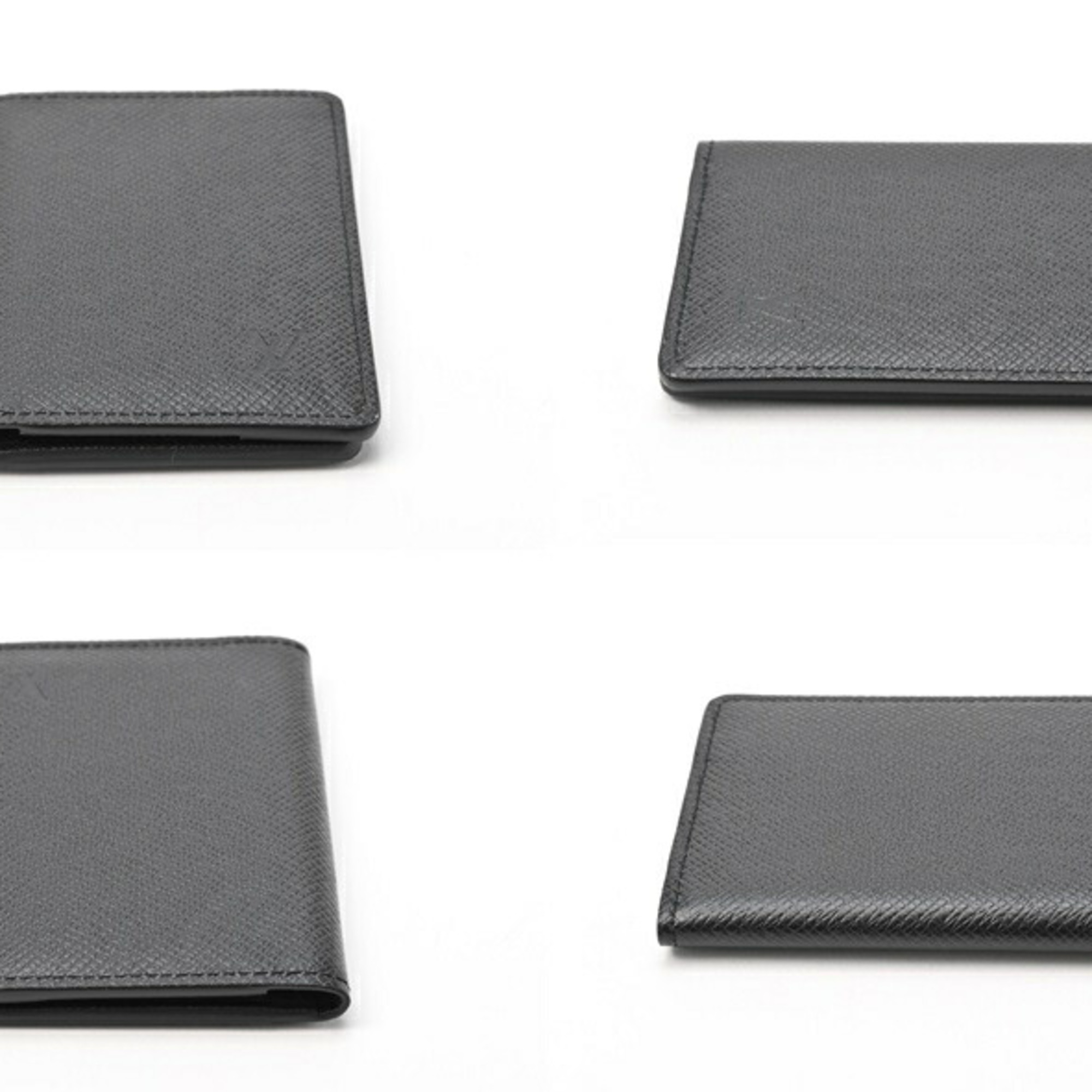 Louis Vuitton Business Card Holder/Card Case Pass Organizer de Poche M30537 Taiga Noir (Black) S-155279