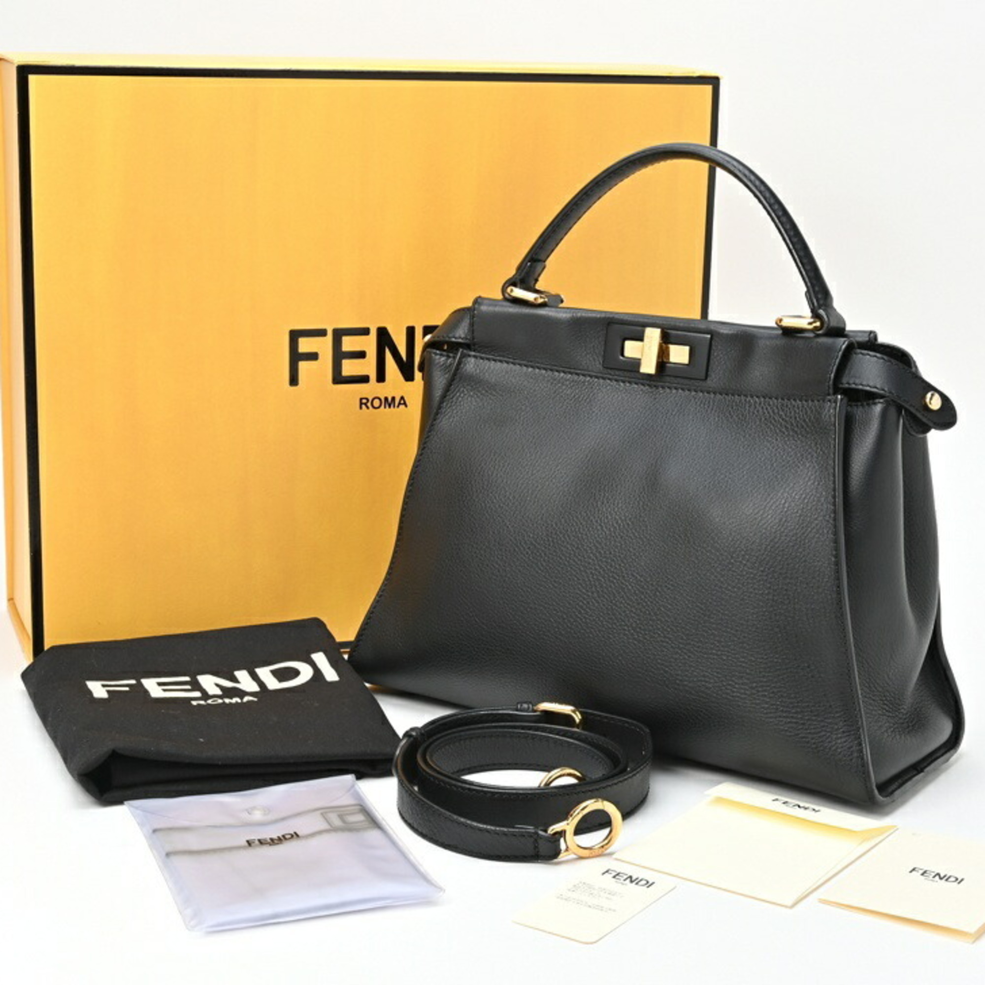 Fendi Peekaboo Regular 8BN290 Calf Leather S-155289