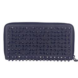 Christian Louboutin Round Studded Long Wallet Gray Men's A3786F