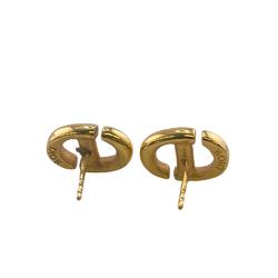 Christian Dior Dior CD Navy Earrings Gold Ladies Z0005526