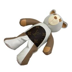 LOUIS VUITTON GI0142 Dudu Louis Teddy Bear Monogram Plush Toy Gray Unisex Z0005868