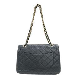 CHANEL Chanel Matelasse 25 W Flap Chain Shoulder Coco Mark Handbag Black Women's Z0005991