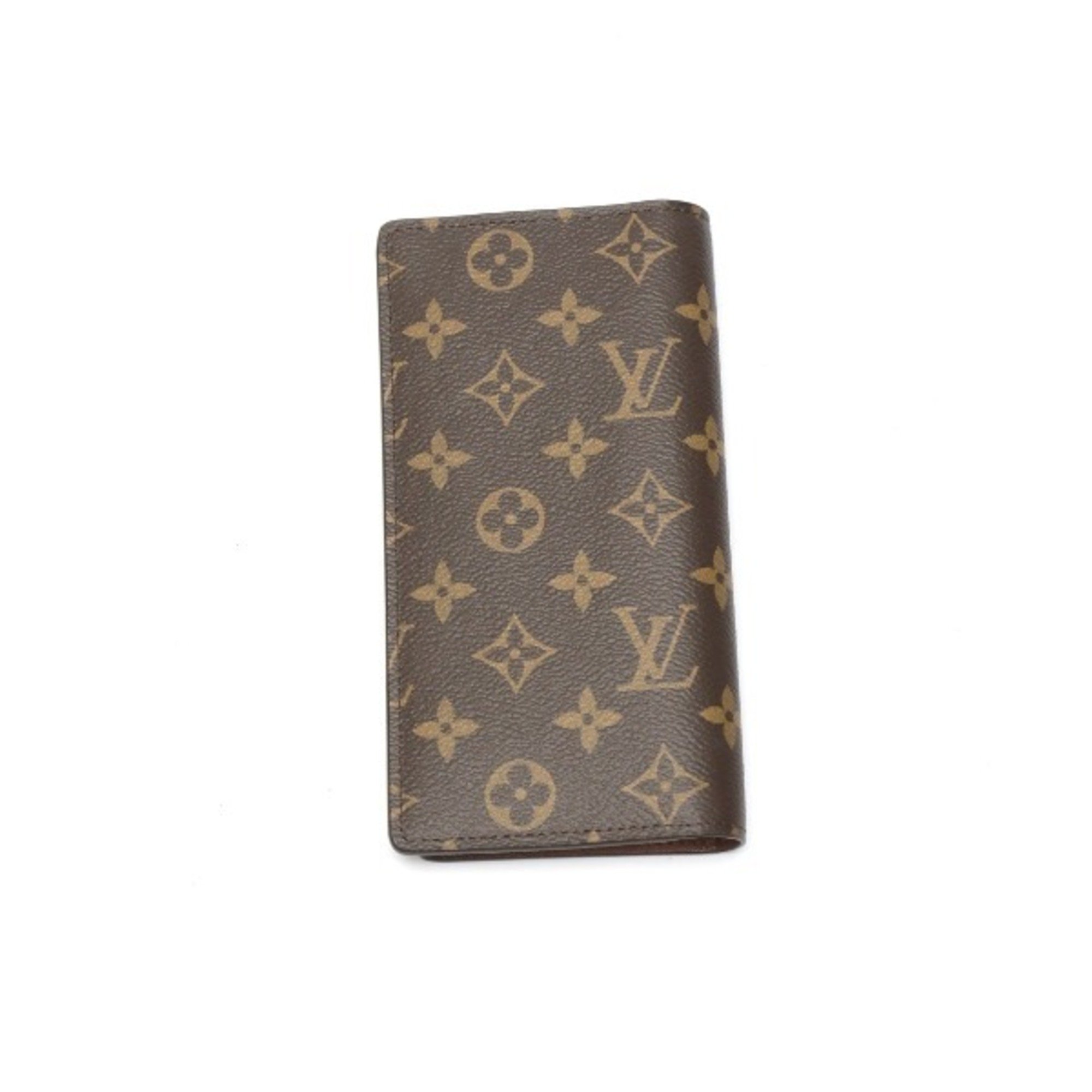 LOUIS VUITTON Long Wallet Monogram Portefeuille Braza M66540 Louis Vuitton Brown