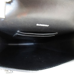 BURBERRY Pochette Shoulder Bag Beige Dark brown PVC coated canvas