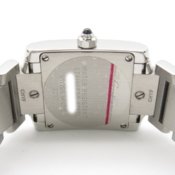 CARTIER Tank Franaise SM Diamond Bezel Wrist Watch W4TA0008 Quartz Beige  Stainless Steel diamond W4TA0008