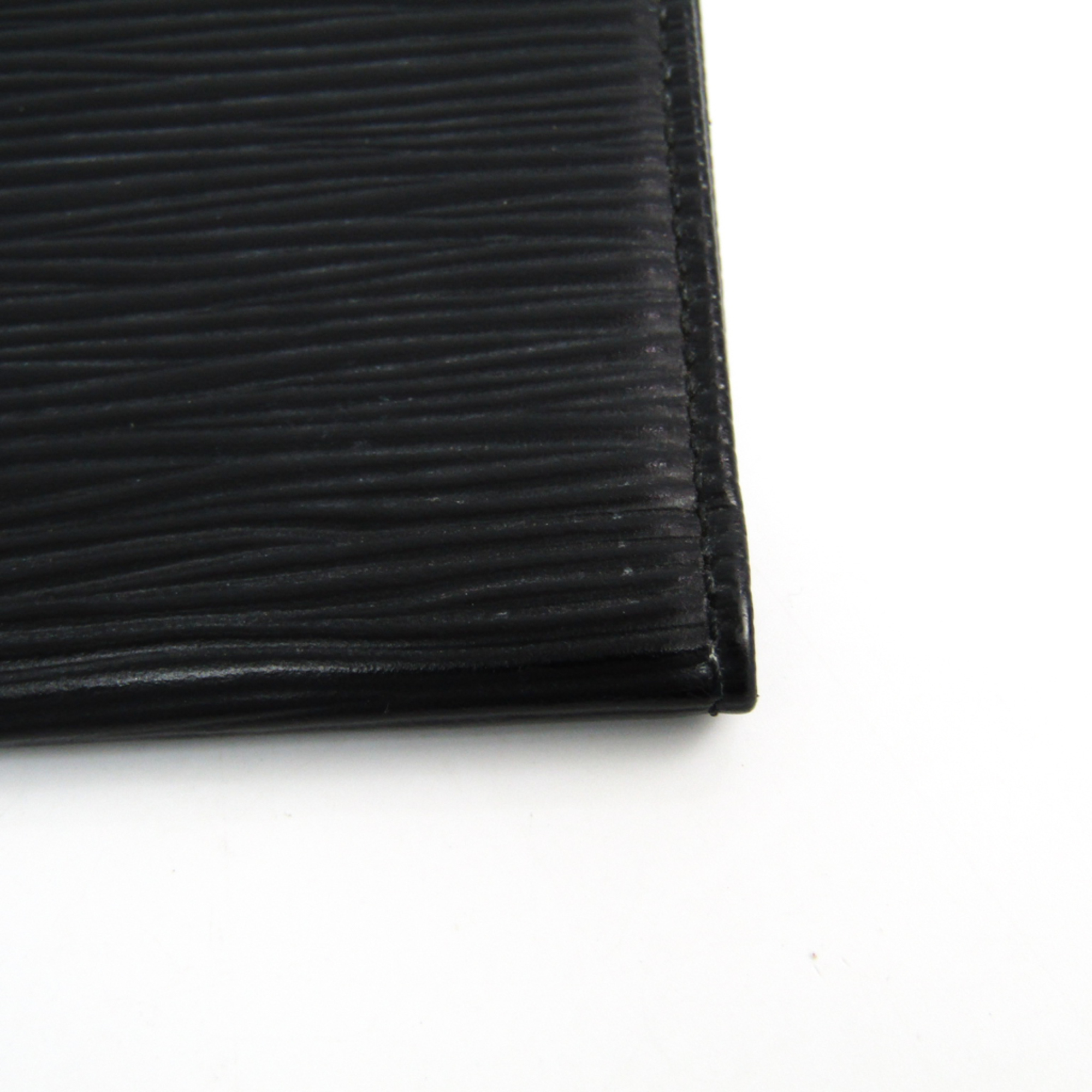 Louis Vuitton Epi Epi Leather Travel Pass Case Noir Porte 2 cartes vertical M63202