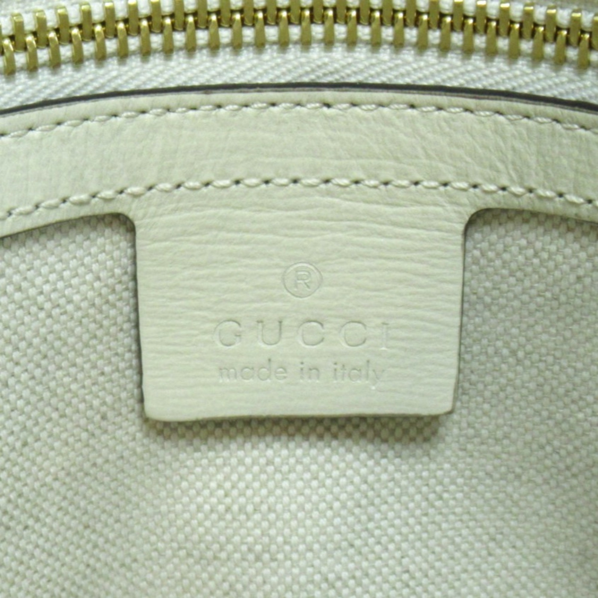 GUCCI Horsebit 2wayShoulder Bag Beige White leather GG Supreme 621220