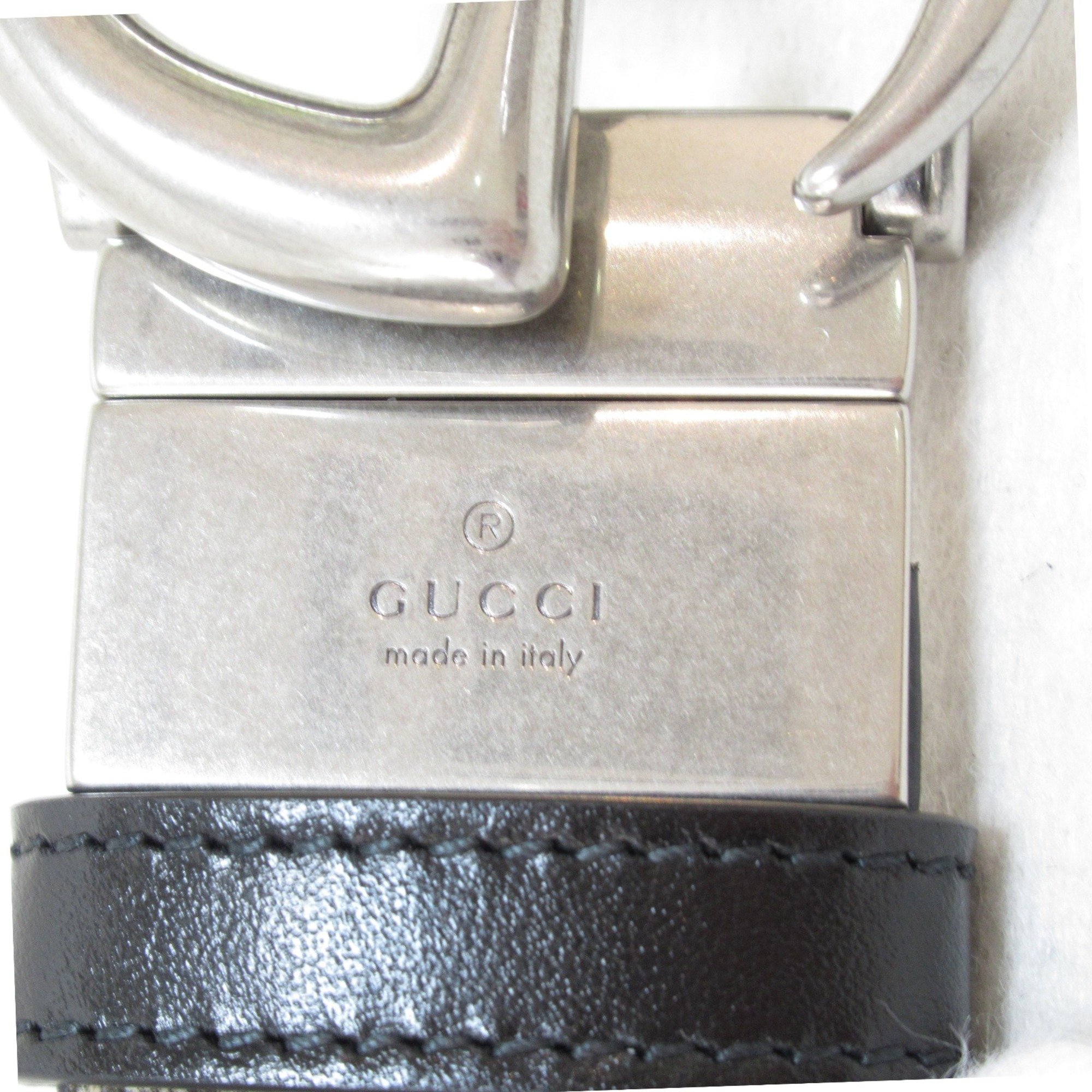 GUCCI Double G reversible belt Beige Ebony canvas GG Supreme Canvas 62705592TIN976990