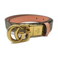 GUCCI GG Marmont reversible belt Beige Pink GG Supreme Canvas 65941892TIC995280