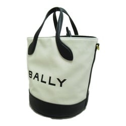BALLY 2wayShoulder Bag BAR 8 HOURS Beige Black Fa Brique leather 6304522