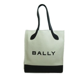 BALLY Tote Bag BAR KEEP ON NS Beige Black Fa Brique leather 6304517
