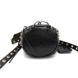 BALENCIAGA Shoulder Bag Black Embossed leather 70243123EBM1000