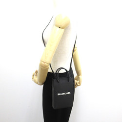 BALENCIAGA Smartphone Shoulder Bag Black Calfskin (cowhide) 7577730AI2N1000