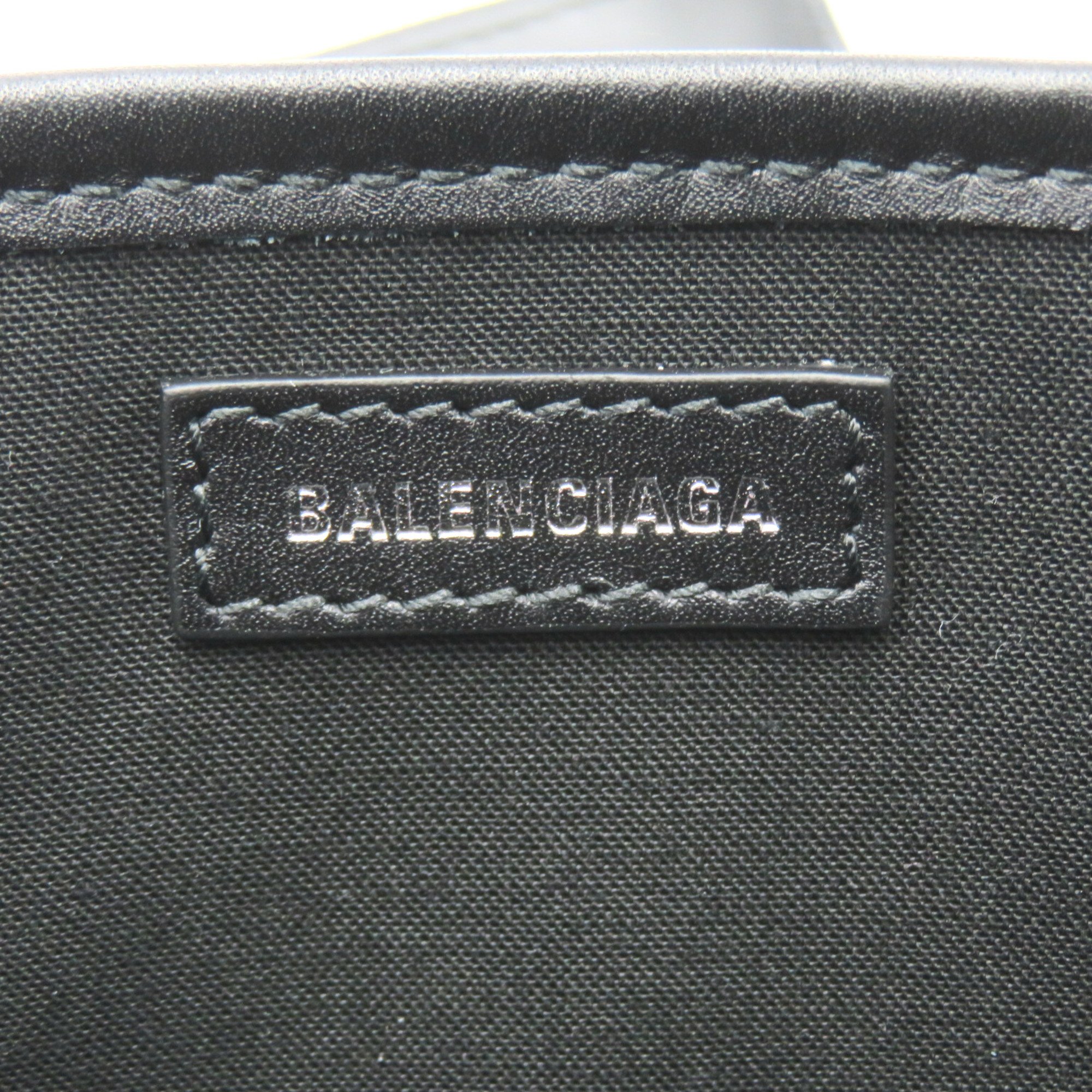 BALENCIAGA Small cabas tote with pouch Black Calfskin (cowhide) Smooth Scalf 3399332AAG81000