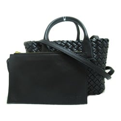 BOTTEGA VENETA Mini Cabas Tote Bag Black Lambskin (sheep leather) 709464V1OW18425