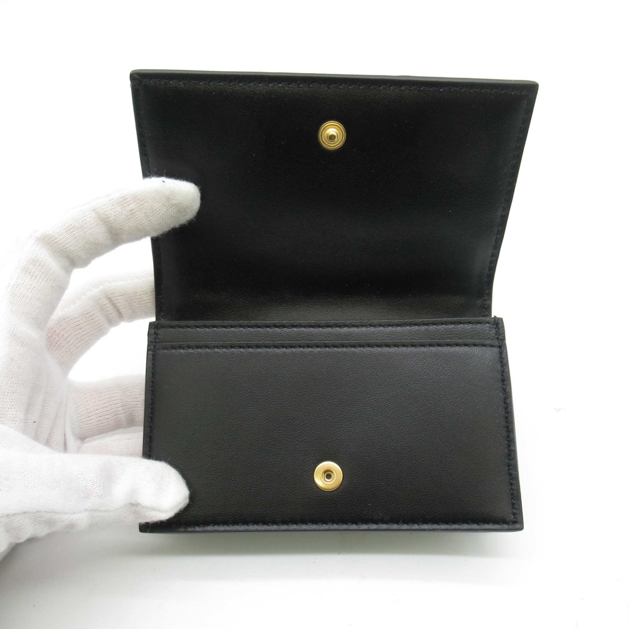 BOTTEGA VENETA Card Case Black leather 651396VCQC48425
