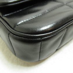 CELINE Monochrome ChainShoulder Bag Black Lambskin (sheep leather)