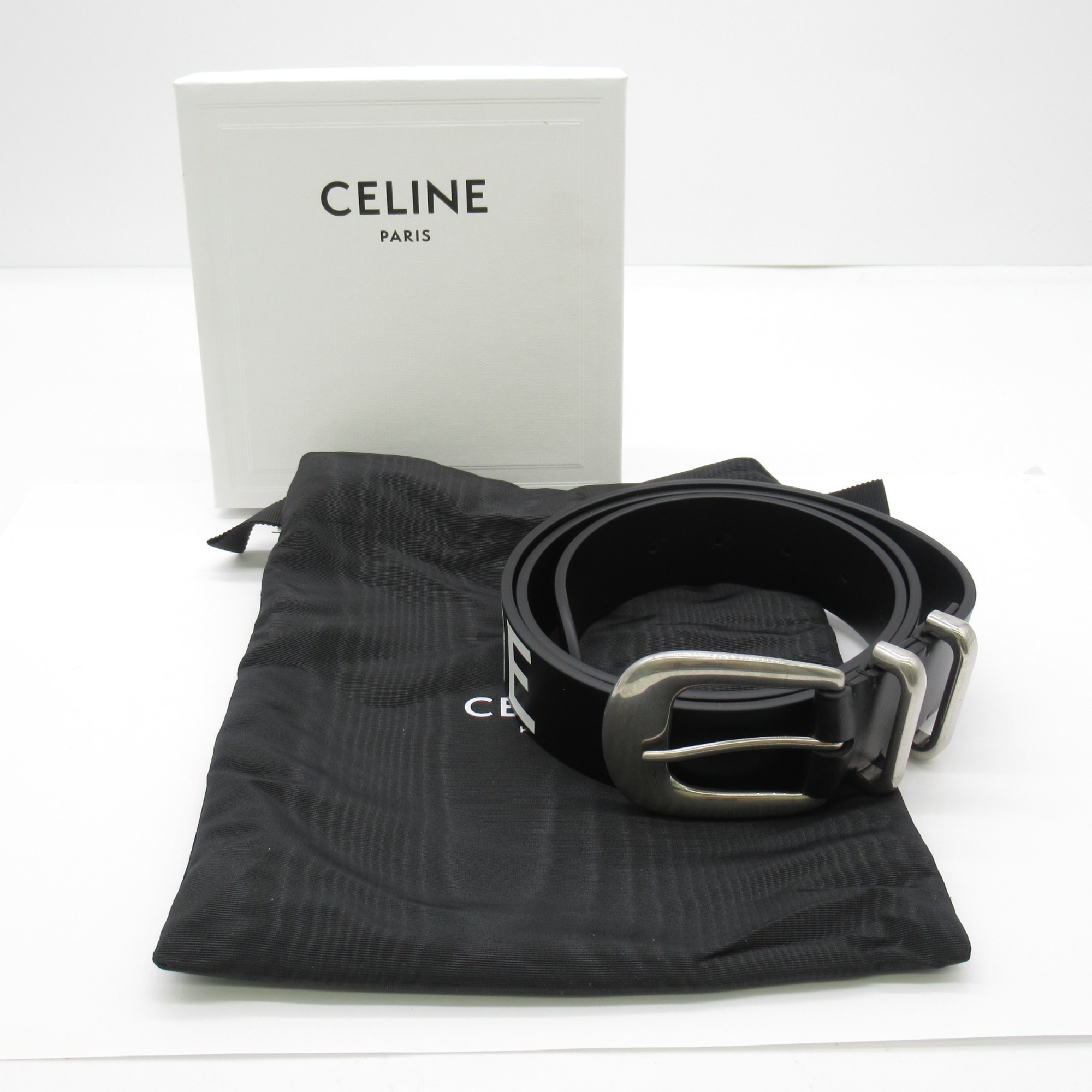 CELINE belt Black Calfskin (cowhide) 45B893AFC38SI95