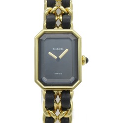 CHANEL Premiere L Wrist Watch Watch Wrist Watch H0001 Quartz Black  Gold Plated leather H0001