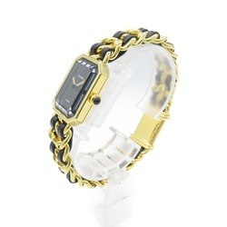 CHANEL Premiere XL Wrist Watch Wrist Watch H0001 Quartz Black  Gold Plated leather H0001
