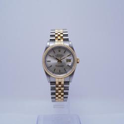 Rolex Automatic Datejust 16233 Watch 1993 Gold Stainless Steel Silver Men's