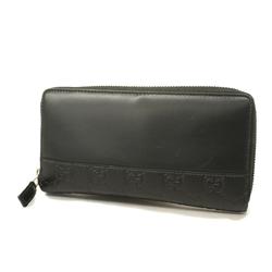 Gucci long wallet Guccisima 408839 2184 leather black men's women's