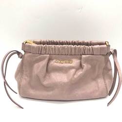 Miu Miu miu shoulder bag pink leather miumiu