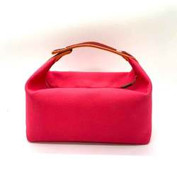 Hermes Bag Brid A Black GM Hibiscus Pink Multicolor Handbag Pouch H Embroidery Stripe Ladies Canvas HERMES