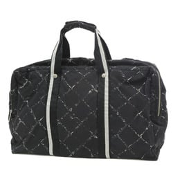 Chanel Travel Line Boston Bag Canvas Black