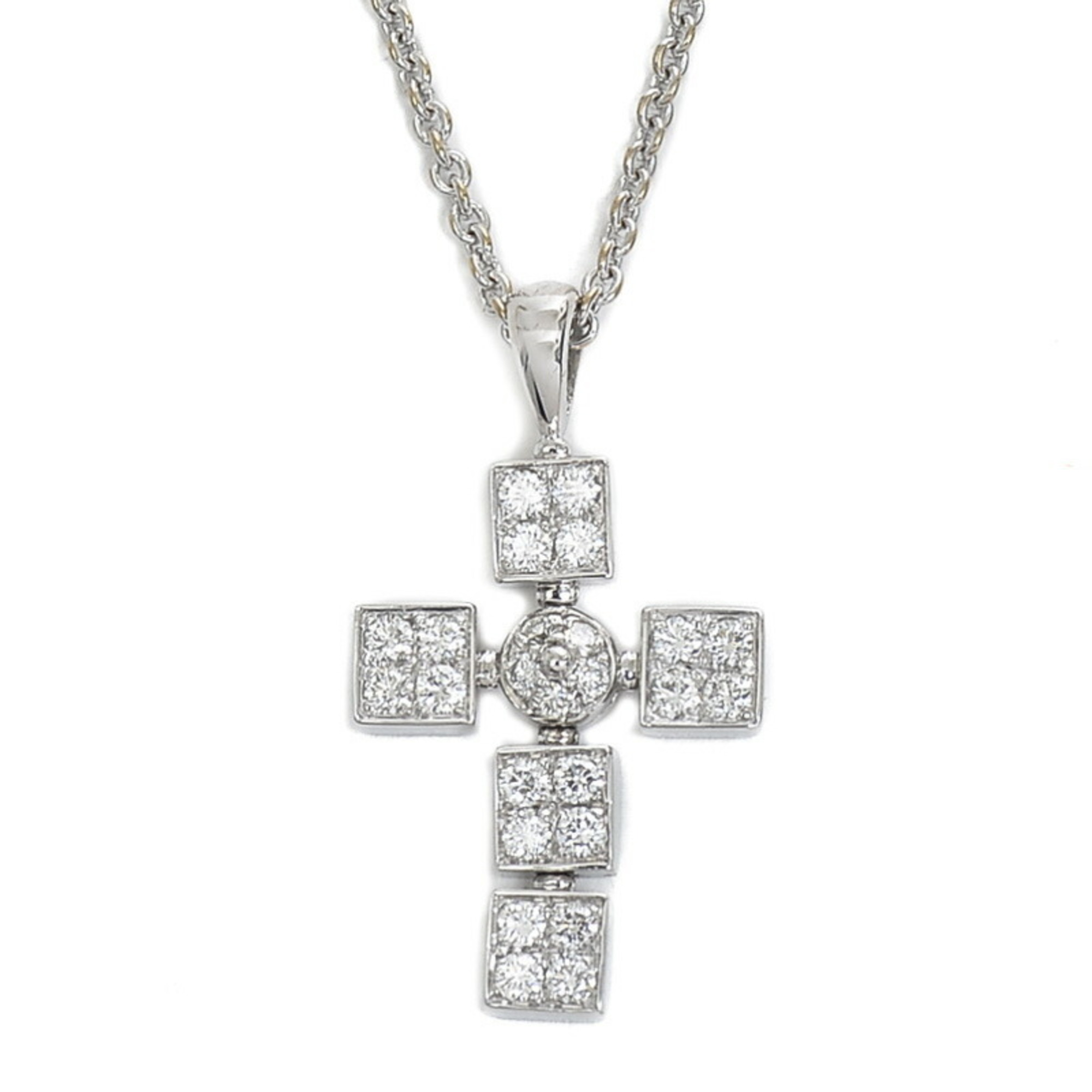 Bvlgari Lucia Latin Cross Necklace Diamond K18WG