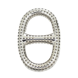 Hermes Charme d'Ancre scarf ring punched metal silver