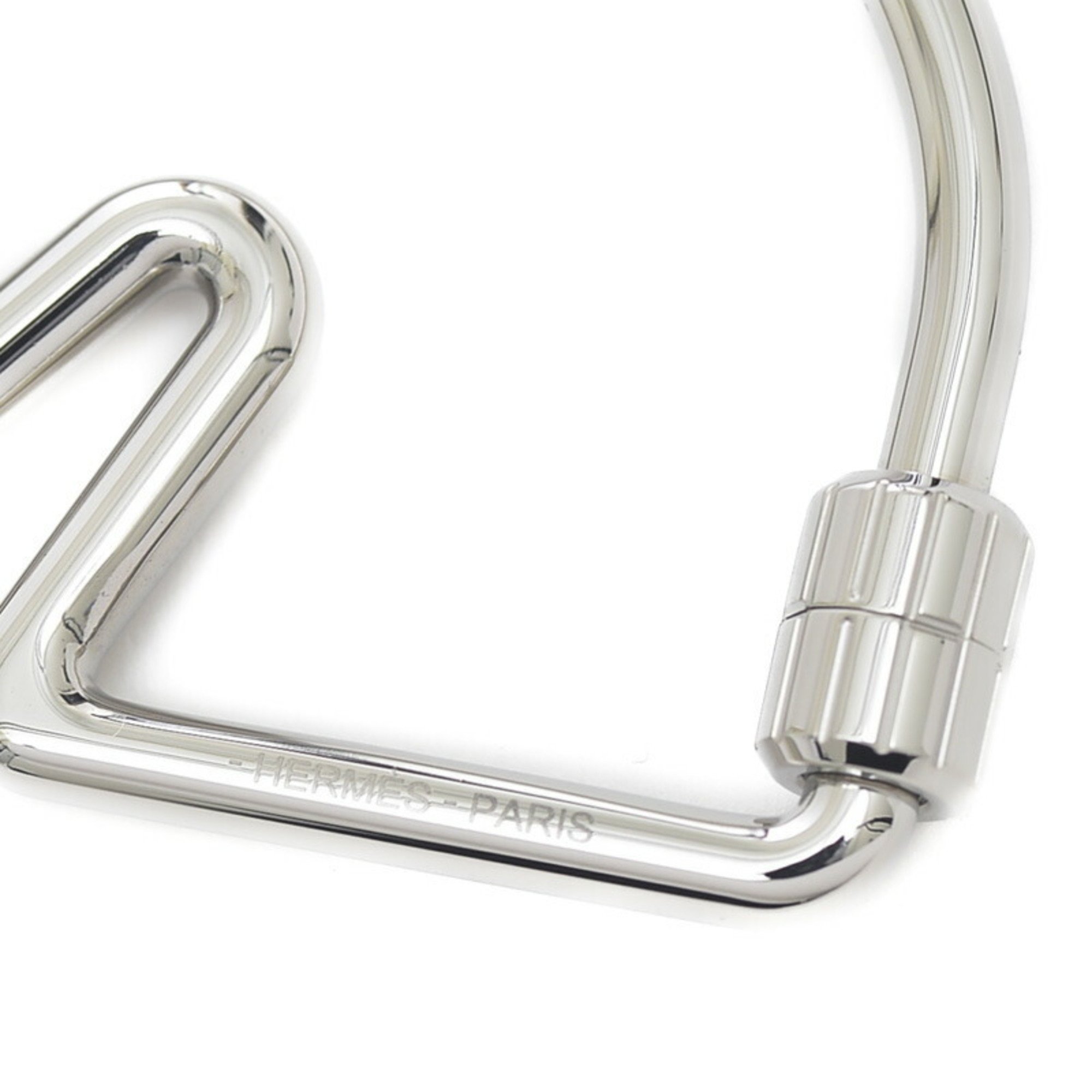 Hermes Cheval Keyring Keychain Metal Silver