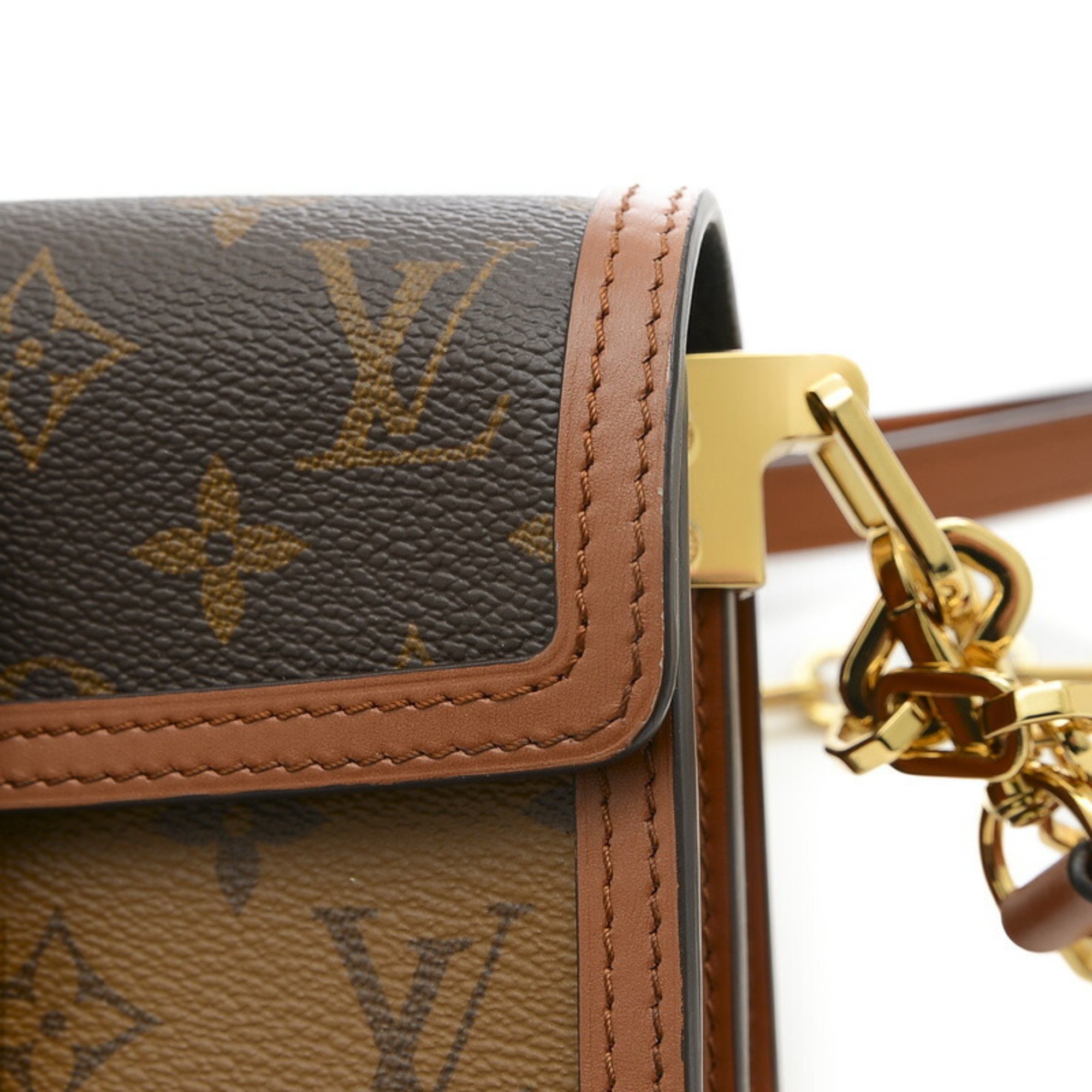 Louis Vuitton Monogram Reverse Dauphine EW 2Way Chain Shoulder Bag M46757