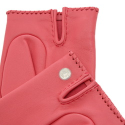Hermes Heart Gloves Lambskin Pink #7.5