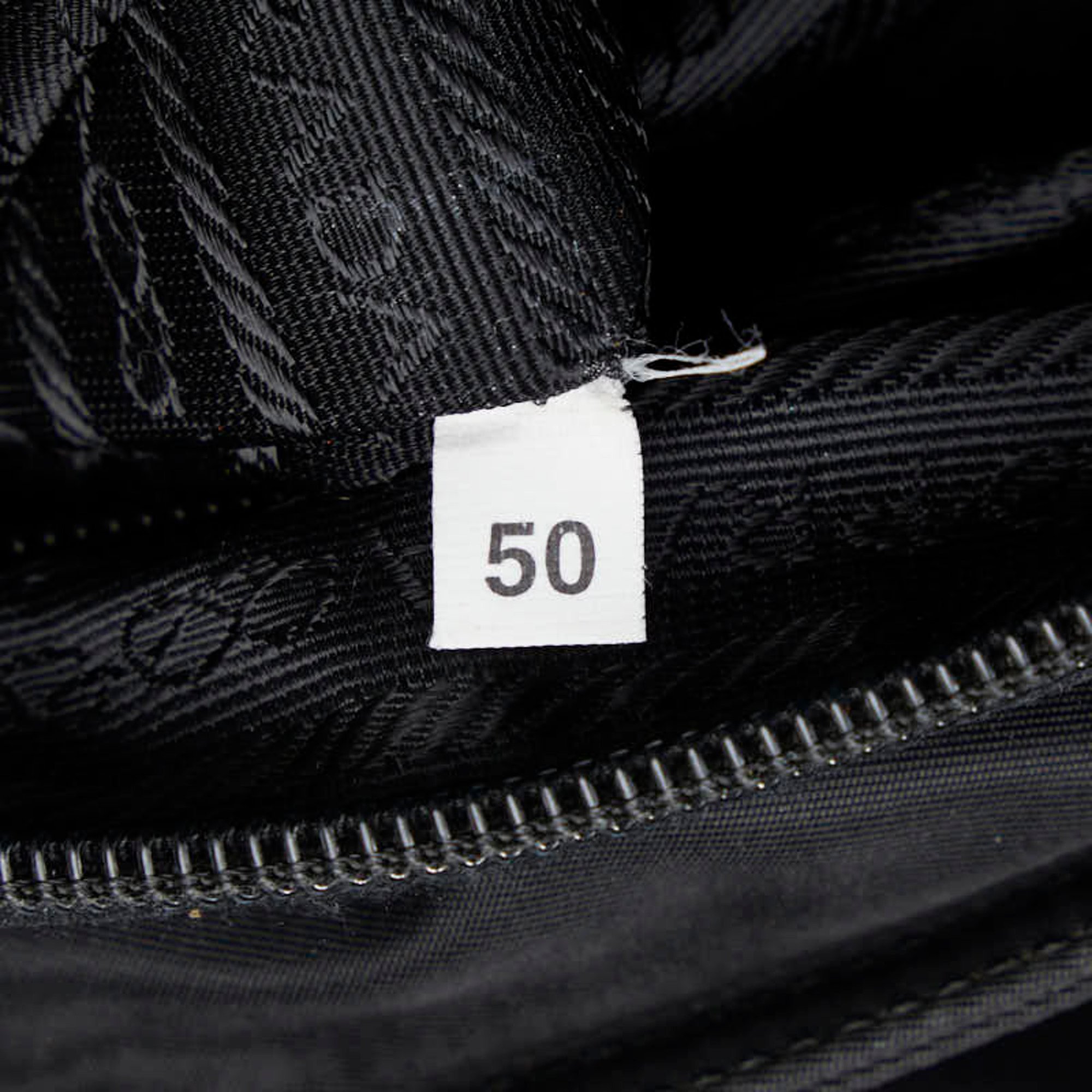 PRADA Triangle Plate Tote Bag Shoulder Black Nylon Women's