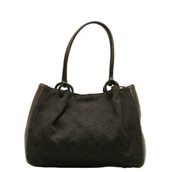 Gucci GG canvas handbag tote bag 101919 brown leather ladies GUCCI