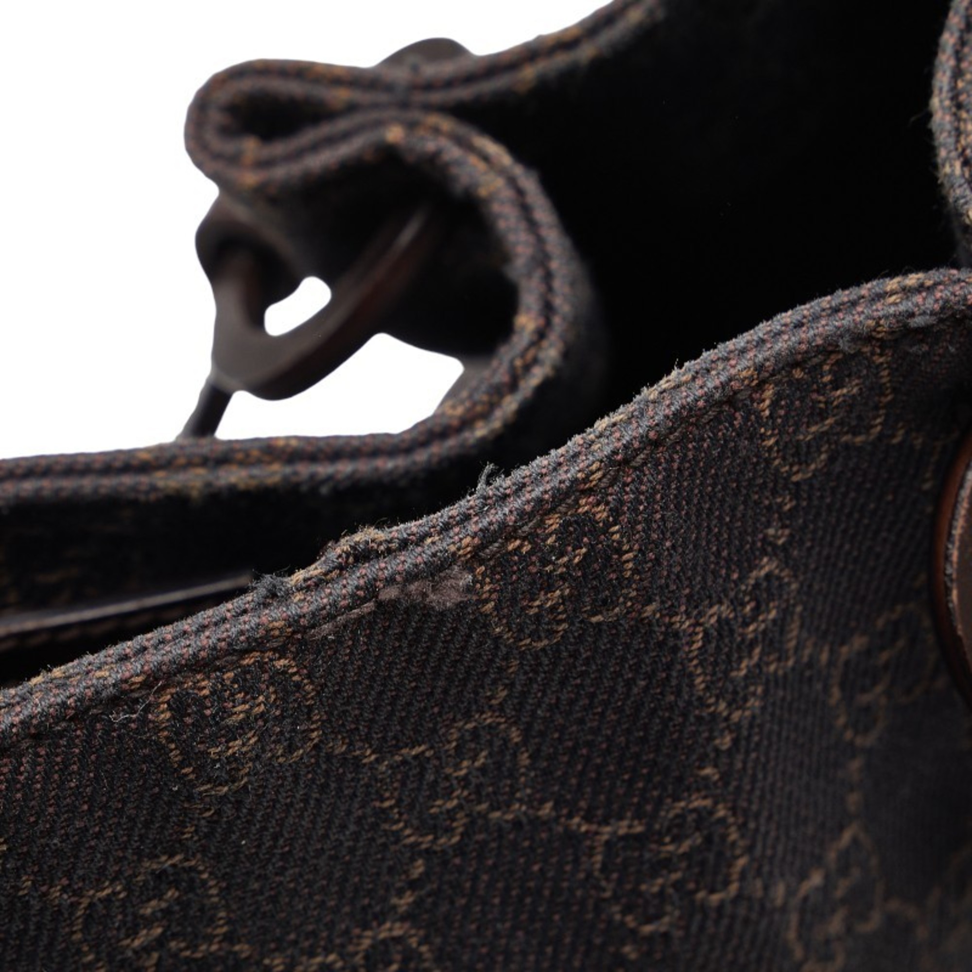 Gucci GG canvas handbag tote bag 101919 brown leather ladies GUCCI