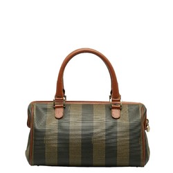 FENDI Pecan Handbag Boston Bag 259022 Brown Multicolor PVC Leather Women's