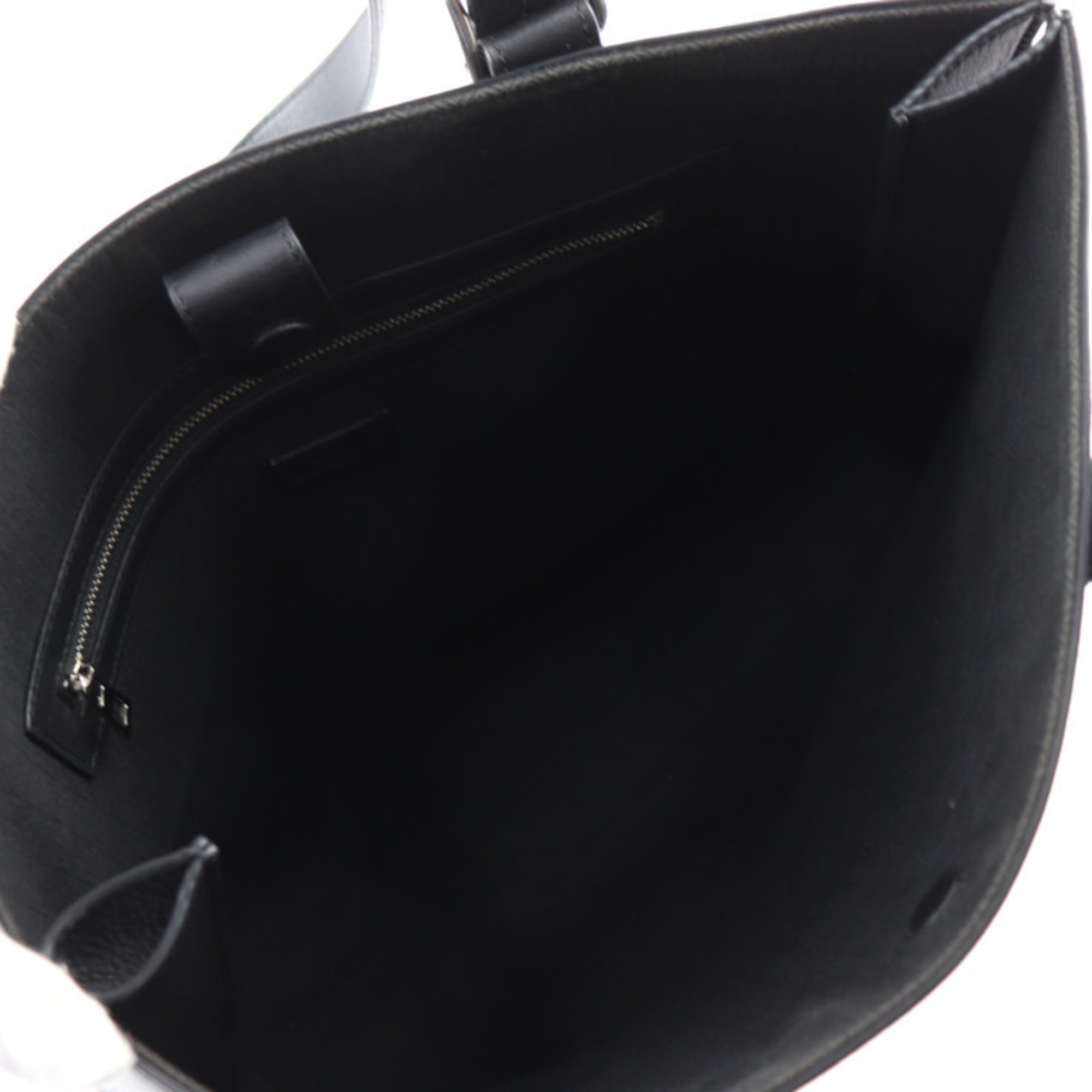 LOEWE Buckle Horizontal Tote Shoulder Bag B692K96X06 Leather Black Anagram